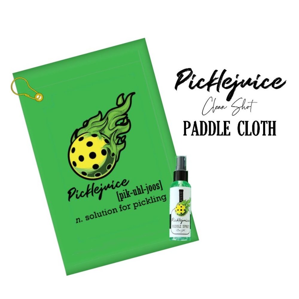 Pickleball Gift Set Paddle Cloth with Picklejuice Paddle Spray & Grip Cleaner